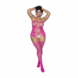 Catsuit em Fishnet Rosa Catsuit em Fishnet Rosa