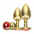 Kit Anal de Plugs Dourado Kit Anal de Plugs Dourado