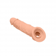 Manga Peniana Curva Bege 21cm RealRock Manga Peniana Curva Bege 21cm RealRock