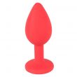 Plug Anal Vermelho com Jóia S