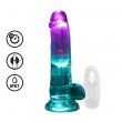 Vibrador com Testículos Transparente com LED Vibrador com Testículos Transparente com LED